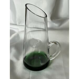 Vintage Hand blown Jagermeister Liquor Pitcher With Elk Motif.